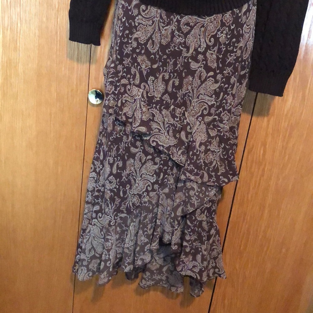 Chaps ruffled skirt